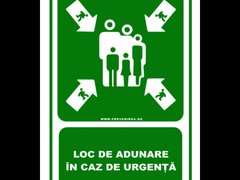 Indicatoare pentru loc de adunare in caz de urgenta